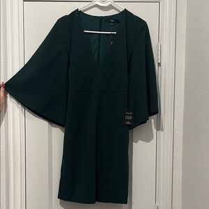 Lulu's Deep Green Long Sleeve Dress
